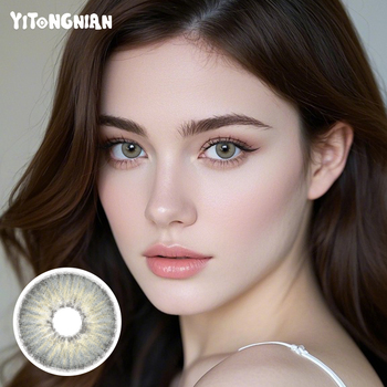 Three-tone brown gray purple green soft contact lenses 14.5mm
