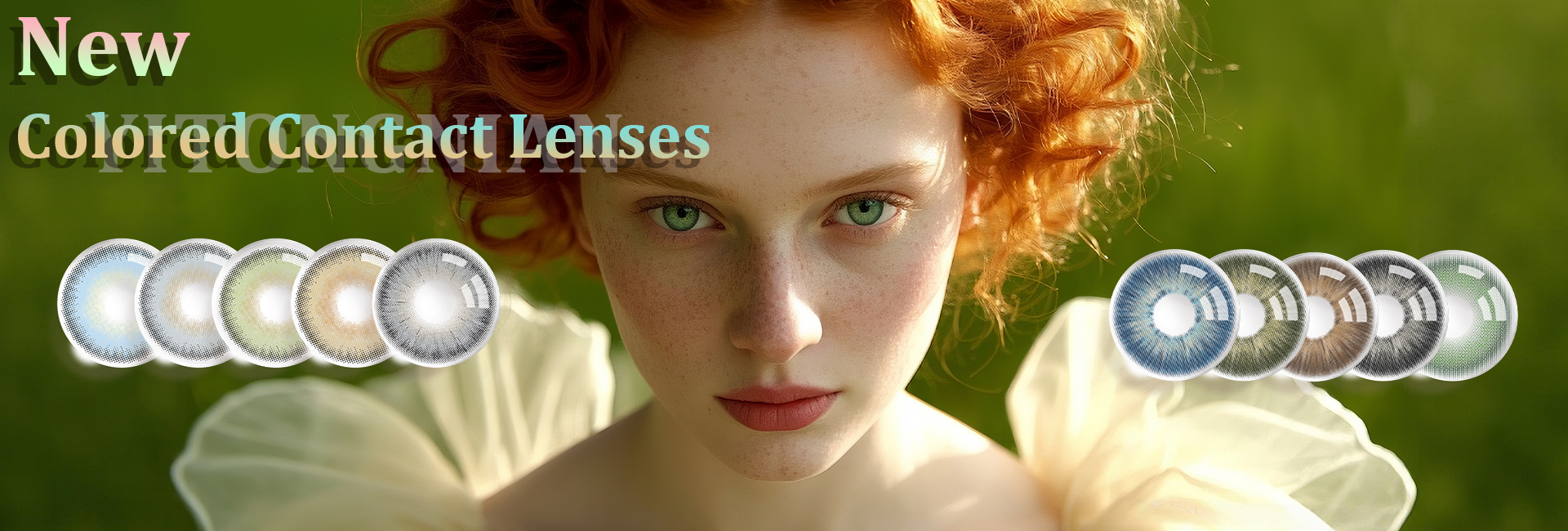 Beautiful design three-tone soft contact lenses