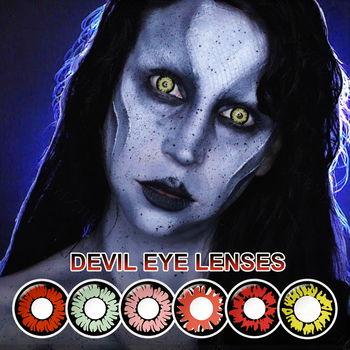 Halloween crazy Sharingan cosplay contact lenses in color box packaging
